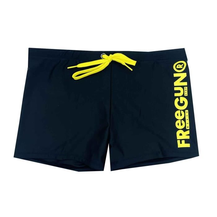 Maillot de Bain Homme Freegun Never Stop N24Black S Jaune Cdiscount Pret a Porter