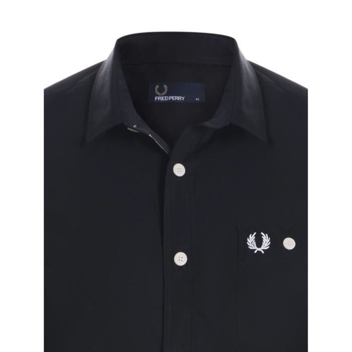 Fred Perry Homme Chemise Noir Slim Fit Noir Cdiscount Pret a Porter
