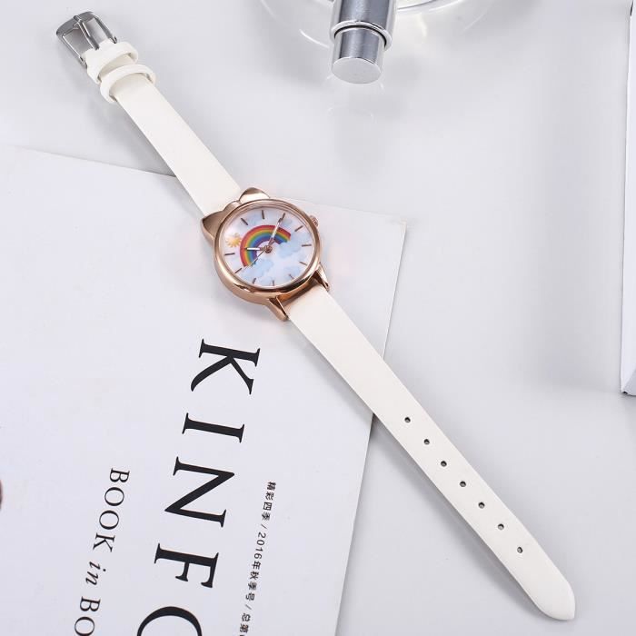 Montre-Bracelet Femme/Fille Frenzy - Design Peace, Hearts, Stars, Arc-en-Ciel, Cœur - Occasion