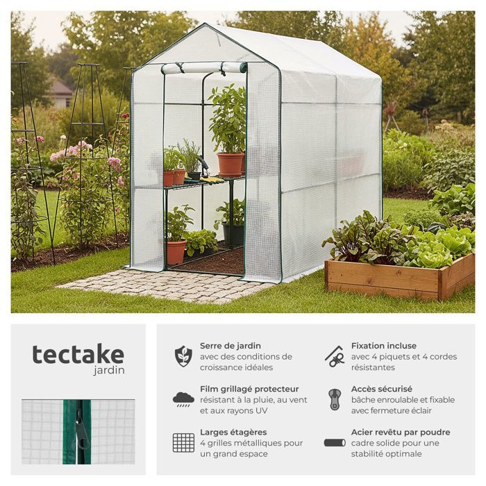 Housse De Serre PVC Transparent 3 Couches – Protection Plantes Contre Gel, Pluie, Vent (69x49x126 Cm)