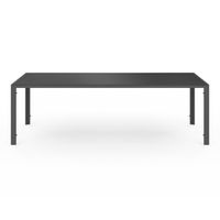 Salon De Jardin Madrid 10 Places - Table 240cm + 10 Chaises Empilables Noir - IDMarket