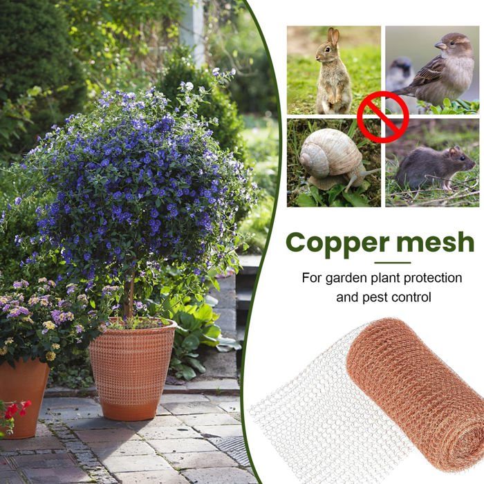 12m Filet Cuivre Anti Limace 100% Pur - Barrière Naturelle Escargots Jardin Potager
