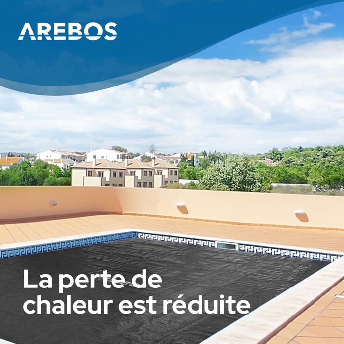 Bache A Bulle Piscine 3,96 Bâche Solaire Arebos Pour Piscine Ronde 4,57m - Épaisseur 120 µm - Chauffage Naturel Et Anti-saleté Bâche Chauffante Ronde
