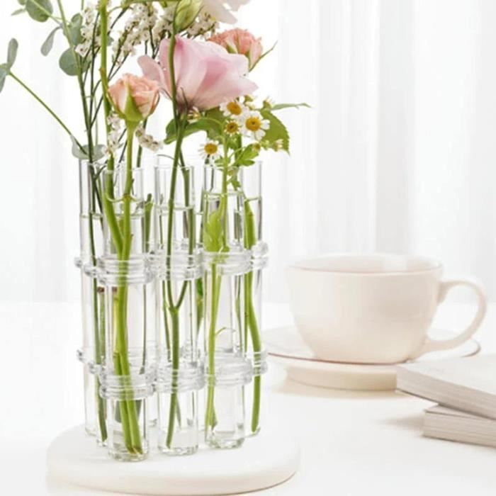Vase en verre pliable, vase de tube à essai pour fleurs, vase de tube à  essai