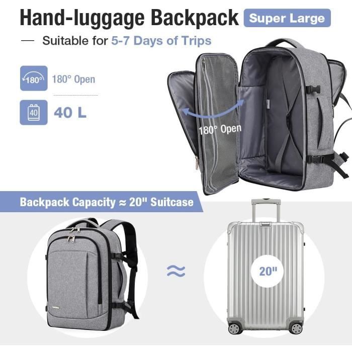Bagage Cabine 45X36X20 Sac A Dos Voyage Valise Cabine Homme