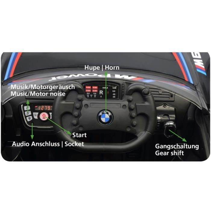 Voiture électrique enfant sportive 12 volts BMW M6 GT3 noir - Cdiscount  Jeux - Jouets