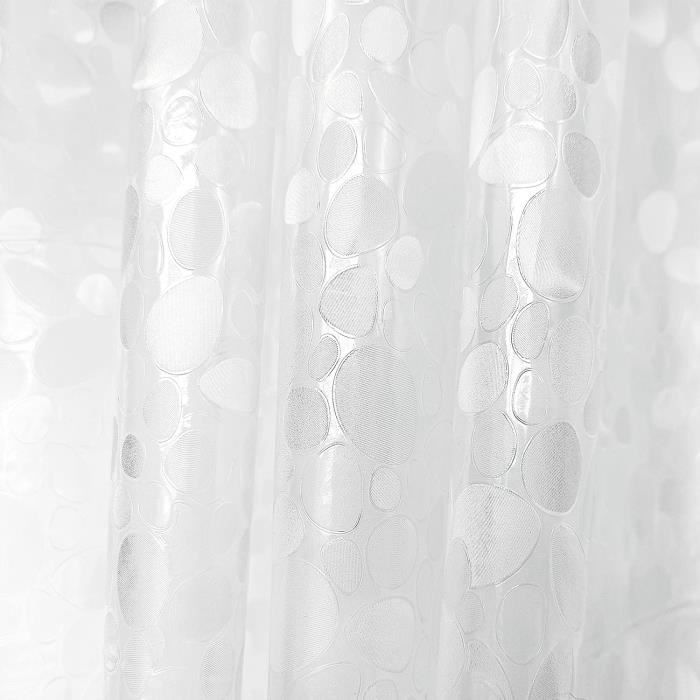 Revêtement de Rideau de Douche Transparent Lourd Imperméable et Traité pour  Résister à la Détérioration par le Mildiou - 72 x 72 Pouces (Transparent) 