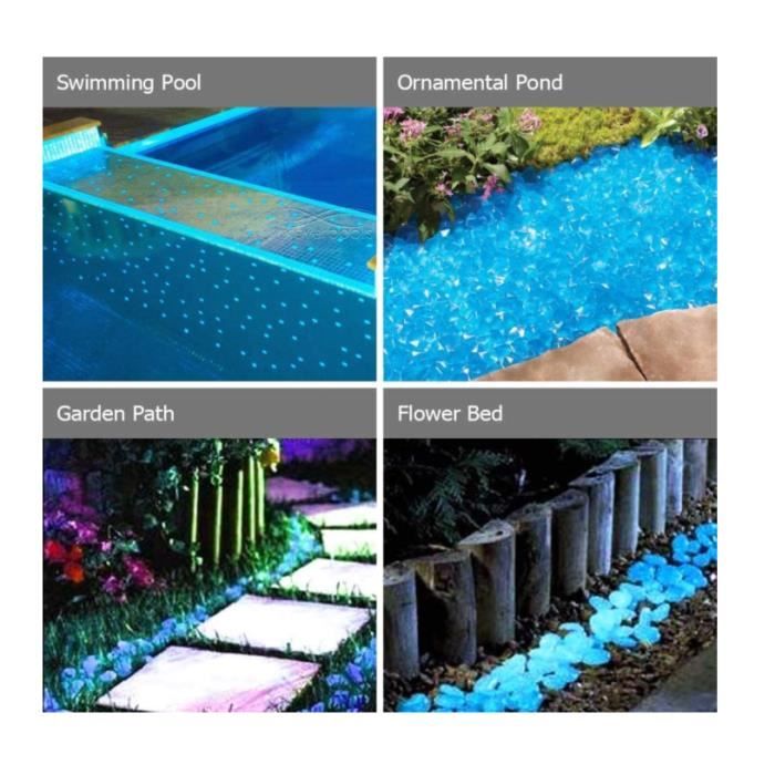 Pierres Lumineuses MisFun 10000 Pièces - Cailloux Lumineux Pour Aquarium, Jardin, Allées - Blanc