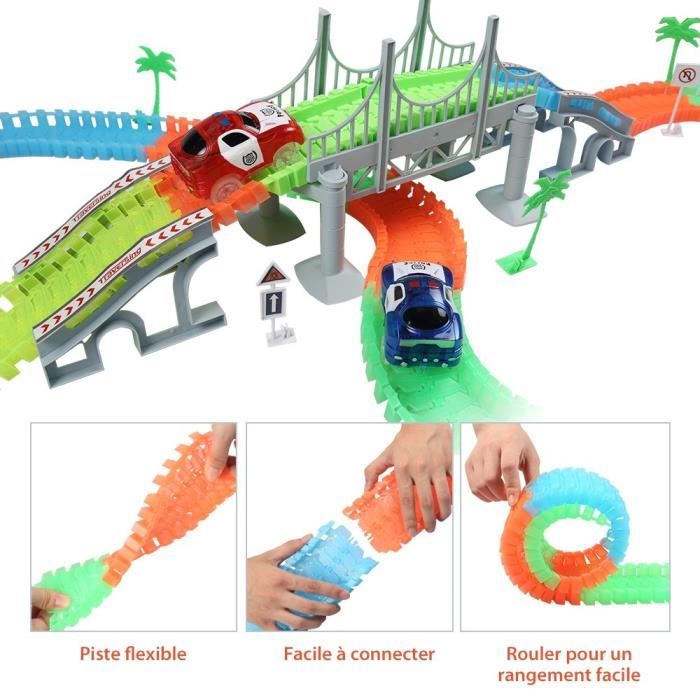 Flexible track sales car set