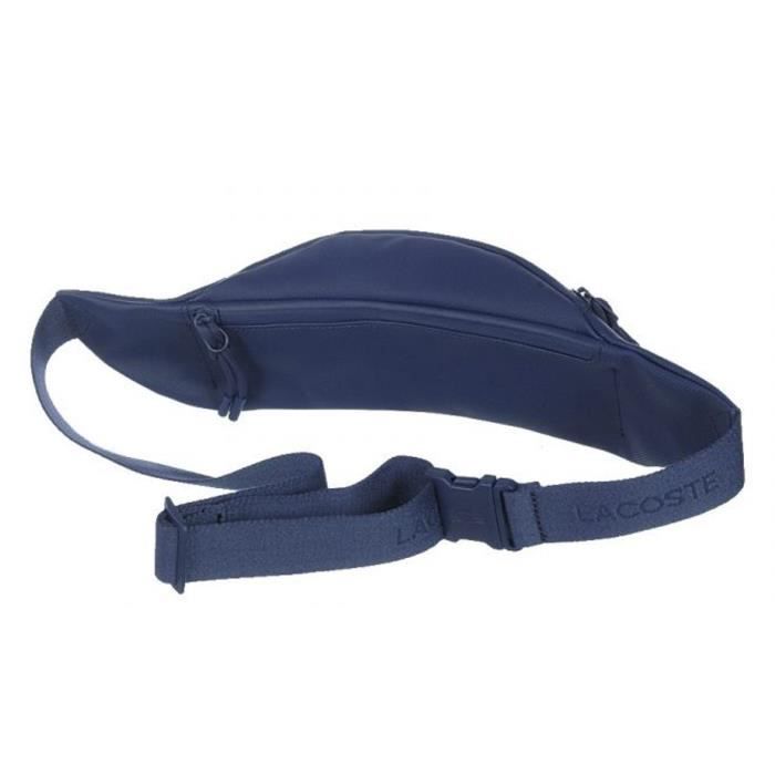 Sac Banane LACOSTE Concept en toile enduite piquee NH2886PO Bleu Bleu Bleu Cdiscount Bagagerie Maroquinerie