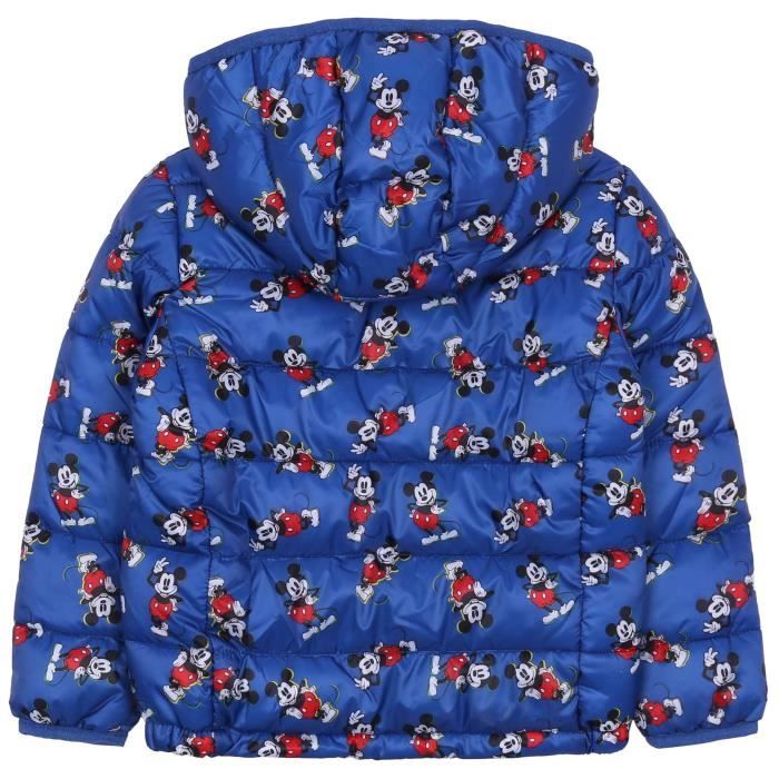 Parka twisted à capuche ludique et broderie Mickey Disney pour bébé garçon