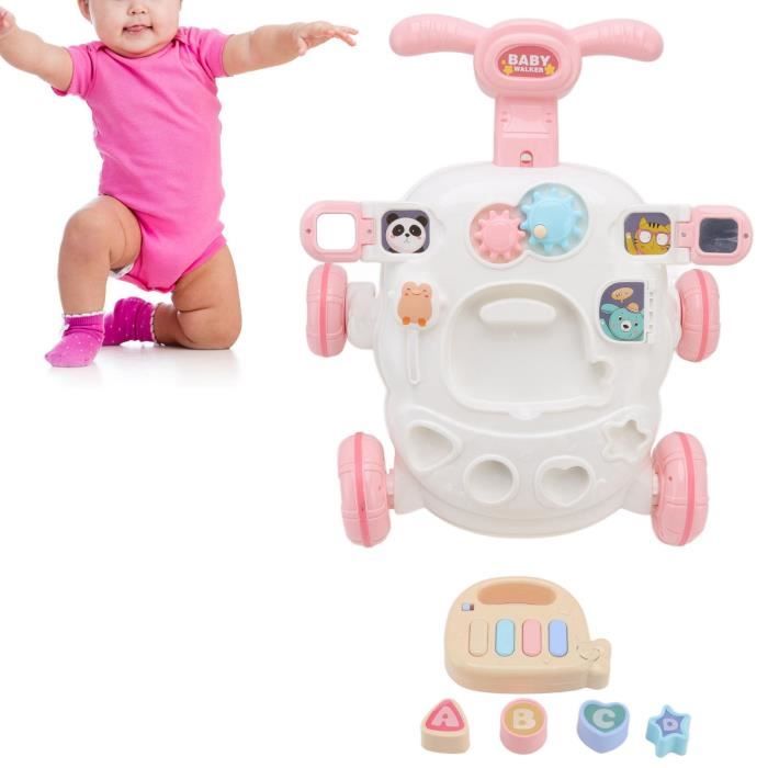 GOPLUS Trotteur Bébé Évolutif pour Fille Garçon 6-36 mois, 3-en-1 Trotteur  avec 2 Vitesse/Musique/Lumière/Panneau Intelligent, Bleu - Cdiscount  Puériculture & Eveil bébé