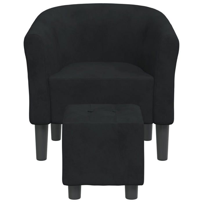 VidaXL Fauteuil Cabriolet, Chaise De Relaxation, Siège Avec Dossier Et Accoudoirs, Canapé De Bureau Salon Chambre à Coucher, Noir Similicuir