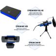 Subsonic Raiden - Pack accessoires de streaming gamers et youtubers, boitier de capture vidéo Full HD, micro, caméra HD-3