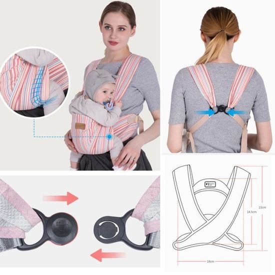 Porte Bebe Ergonomique Coton Porte Bebe Kangourou Gris Zs7901 Cdiscount Puericulture Eveil Bebe