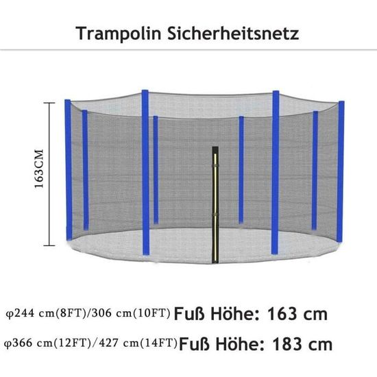 Trampolin Sonnenschutz Abdeckung - UV-Schutz Für 152-428cm Trampoline