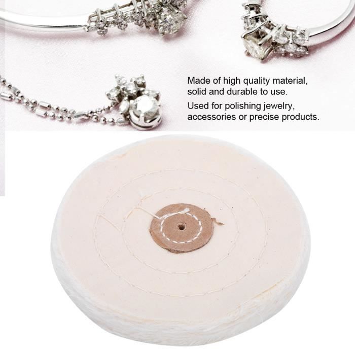 Akozon roue de polissage Outils de polissage de meulage de bijoux Tampon de  roue blanc en tissu de coton de polissage de perles - Cdiscount Bijouterie