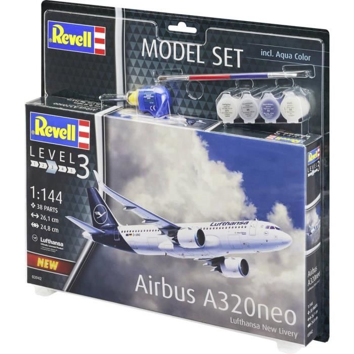 MAQUETTE 1/144 REVELL 04247. Airbus A320 Lufthansa Air France BRITISH MAQUETTE 1/144 REVELL 04247. Airbus A320 Lufthansa Air France BRITISH