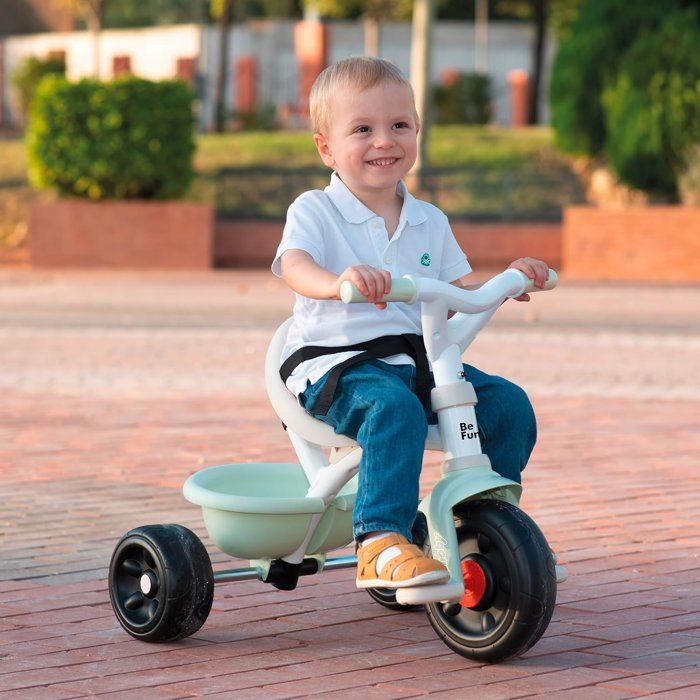 Smoby Tricycle Be Move Confort Beige – Évolutif 3 En 1 – De 10 Mois à 3 Ans – Poignée Parentale Réglable – Fabriqué En Espagne