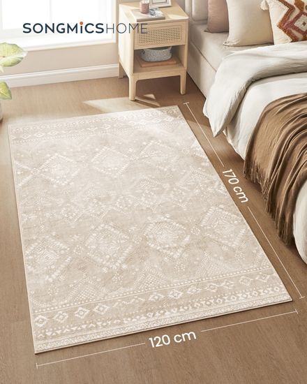 Tapis Machine Lavable Tapis Vintage BEIMO Lavable 80x300cm - Salon, Chambre, Cuisine, Antidérapant Vert Tapis Couloir 80x300