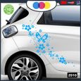 Stickers pour Voiture – Fleurs et farfalle- Voiture Machine – Nouveauté. Auto Moto, Stickers, Van Camper Decal Bleu Ciel-0