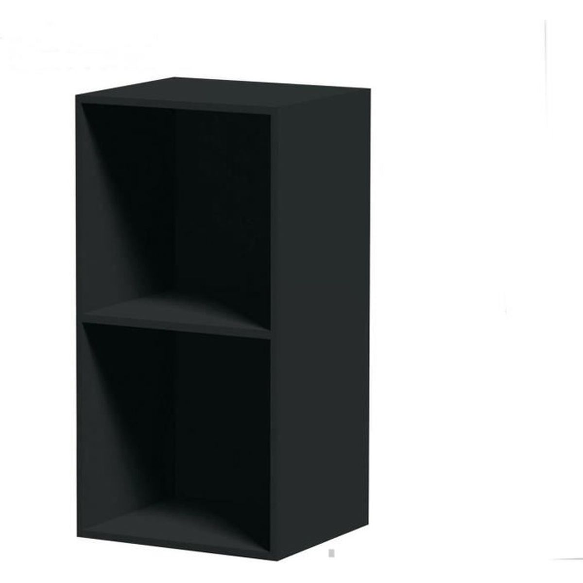 meuble colonne bois et noir cdiscount
