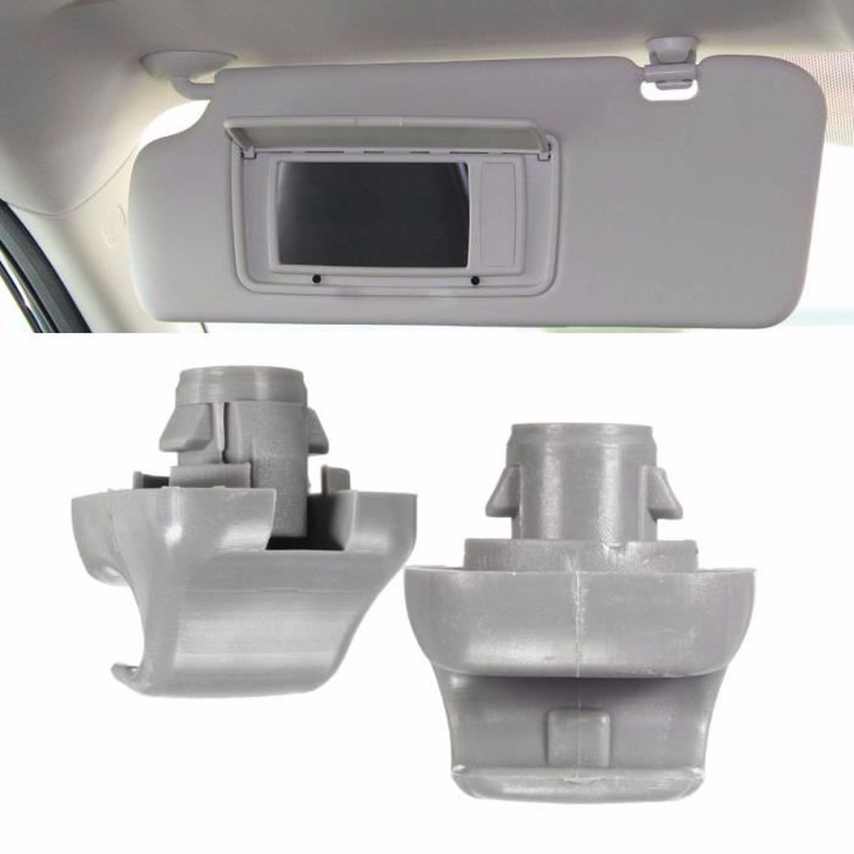 2 Clips Pare-soleil Pour Audi – Fixation Intérieure Pour A3, A4, Q3, Q5, A7, S4, S5… (réf. 8E0 857 562)