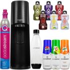 Saturateur d'eau gazeuse - SodaStream - Terra - Noir - 1 litre - 3 sirops inclus