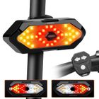 PDZZZD Clignotant Velo, Feu Arrière Vélo Télécommande sans fil, Rechargeable USB - avec Effets Sonores - 5 Modes d'éclairage - Étanche