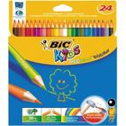 Crayons de couleur - BIC - ECOLUTION KIDS - 24 pièces - Multicolore - Enfants 3+