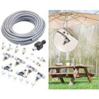 Système de brumisation - ROYAL GARDINEER - Tuyau 10m - 6 buses mobiles en métal