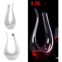 Nouveau Forme de U Carafe à vin Carafes à décanter Carafe en Verre Design vin Environ 1500ml / 1.5L Carafe à vin Verre
