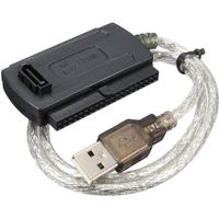 Adaptateur Câble USB 2.0 Mâle ver IDE SATA 2.5" 3.5" Disque Dur HDD