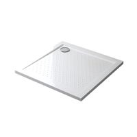 Receveur de douche carré anti-glisse Mai & Mai LAR en acrylique blanc 80x80x4cm avec bonde A2