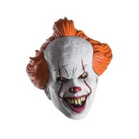Demi-masque Pennywise - Horror-Shop - Accessoire de costume - Adulte - Gris - Blanc/Orange/Rouge/Noir
