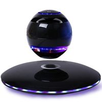 Haut-parleur Enceinte Bluetooth 3D à lévitation magnétique sans fil tournant avec LED colorée PR iOS Android Noir coloré