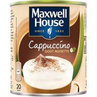 LOT DE 5 - MAXWELL HOUSE - Cappuccino Noisette Café Soluble - Boite Fer 305 g