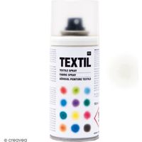 Peintures en bombe pour tissus - 150 ml Peinture en spray pour tissu : Coloris : Blanc Quantité : 150 ml Peinture à base d'eau
