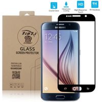 tinxi® Samsung Galaxy S7 5.1 Pouces Protection écran Bord incurvé Protection Complète Film verre trempé 0.3mm 2.5D /Bord en Noir