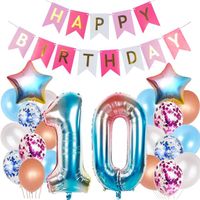 10 Ans Anniversaire Décorations, Ballon Anniversaire, Fête Ballons