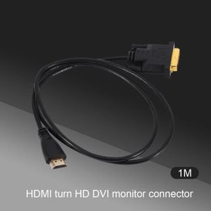 Accessoires câbles 1M or HDMI vers moniteur DVI male convertir cable 