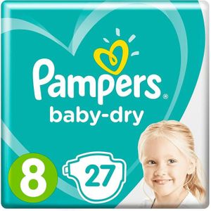 COUCHE Couches Pampers BabyDry Taille 8 - Jusqu'à 12h Bie