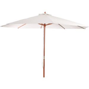 PARASOL Parasol en bois, parasol de jardin Florida, parasol de marché, 3,5m - crème A196