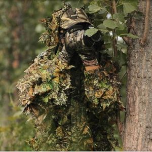Pantalon & veste camouflage chasse feuille sniper 3D herbe costume pas cher 