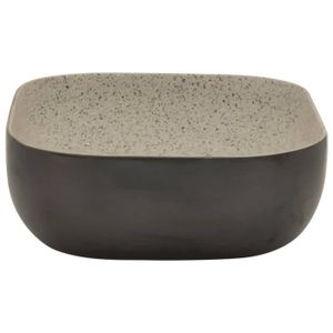 LAVABO - VASQUE ESTINK Vasque à poser gris/noir rectangulaire 48x3