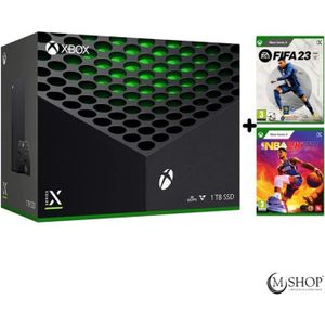 CONSOLE XBOX SERIES X NOUV. Pack Xbox Series X - FIFA 23 - NBA 2K23 - Noir