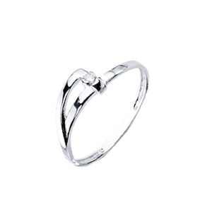 Bague Cocktail Or Blanc 18 Carats Avec Diamants 0,90 Ct - Taille 54, Comme Neuve !