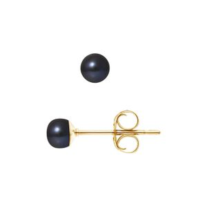Boucles D'oreilles Dormeuses Perle Noire - Argent 925/1000 - Neuf Avec étiquettes