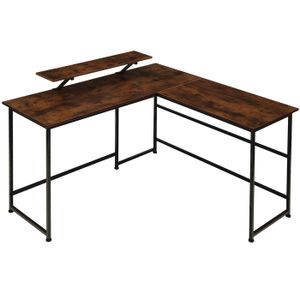 Bureau dangle ergonomique en chêne pour ordinateur avec angle gauche 1600 mm 