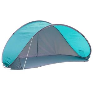 ABRI DE PLAGE Tente de plage escamotable - VIDAXL - Bleu - Protection solaire et coupe-vent